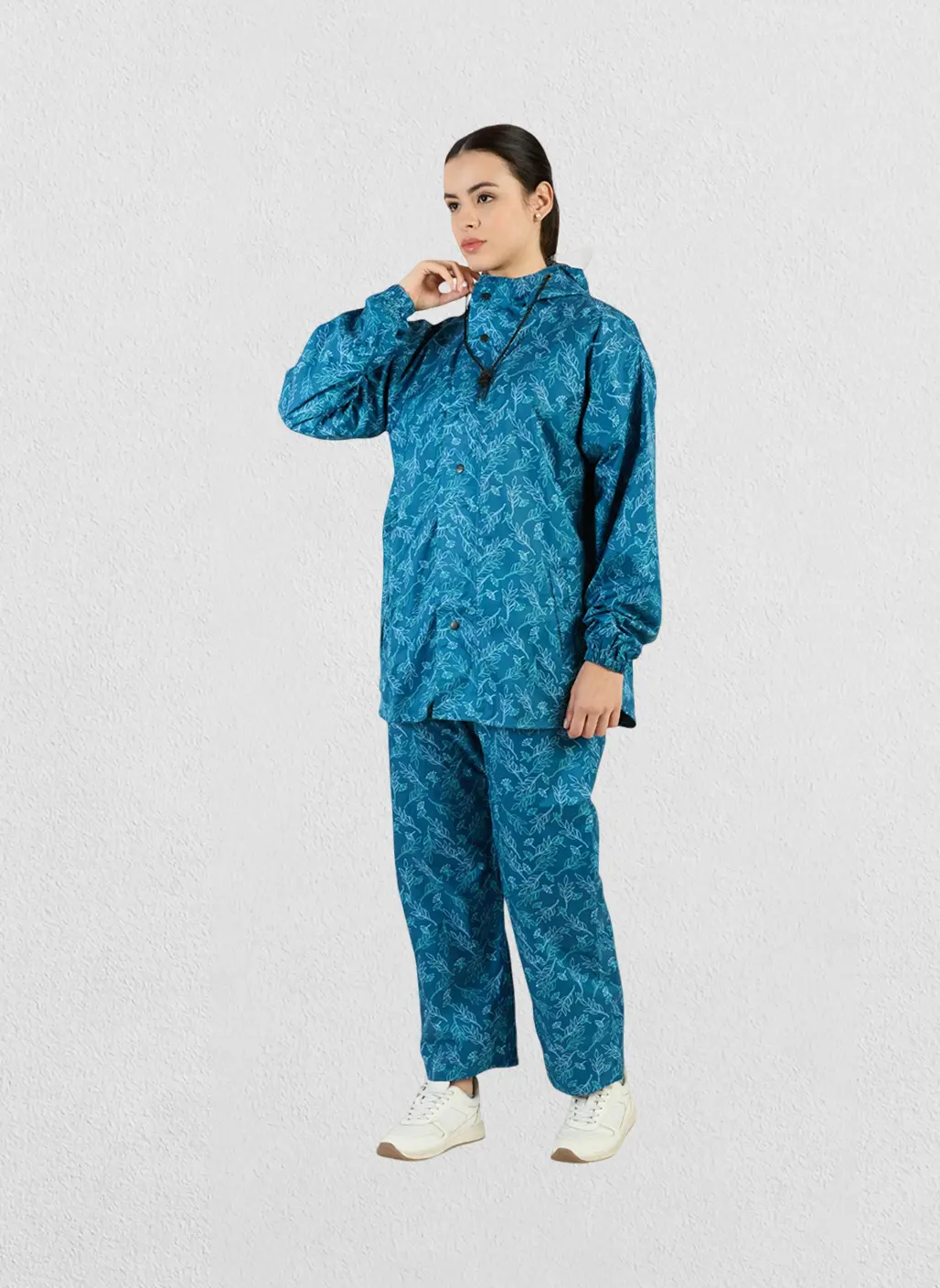 Teal Blue Printed